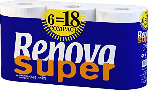 Renova Papel higiénico super branco triplo - 6 rolos de papel