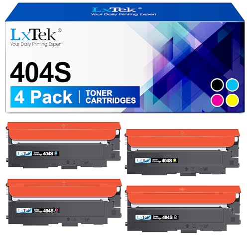 LxTek CLT-P404S Cartucho toner compatível para Samsung Xpress SL C480W C430W C480FW C430 C480 C480FN e C48X, para Samsung CLT-K404S CLT-C404S CLT-Y404S CLT-M404S 4P (Preto) Turquesa, magenta e