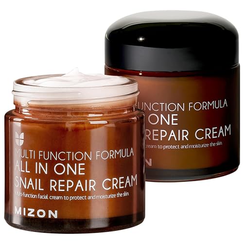 [Mizon] Creme reparador com baba de caracol (75 g) hidratante facial com extrato de mucina de caracol, creme de recuperação, cosmético coreano tudo em um, cuidado com rugas e manchas