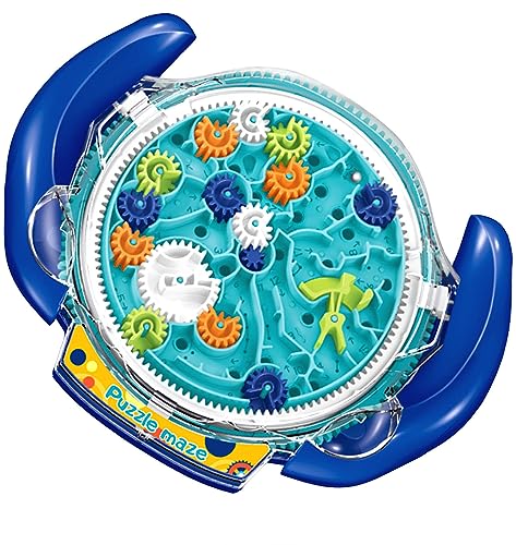 JRD&BS WINL Jogo de quebra-cabeças labirinto 3D para meninos e adultos, brinquedos educativos para meninos e meninas, presente para meninos, tabuleiro de labirinto de gravidade, brinquedo QI (azul)
