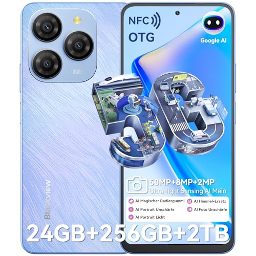 Blackview Shark 9 5G Smartphone 24 GB + 128 GB/2TB telefones celulares livres, 50 MP+8 MP+2 MP móvel, 6,67" 90 Hz 700 nits, 5000 mAh, Super PD/Face ID/Gemini AI/Fingerprint telemóvel Android 1112 4