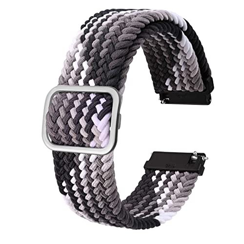 BISONSTRAP Correias de relógio de nylon, alças de laço trançadas ajustáveis para homens e mulheres, 18 mm 19 mm 20 mm 22 mm para escolher