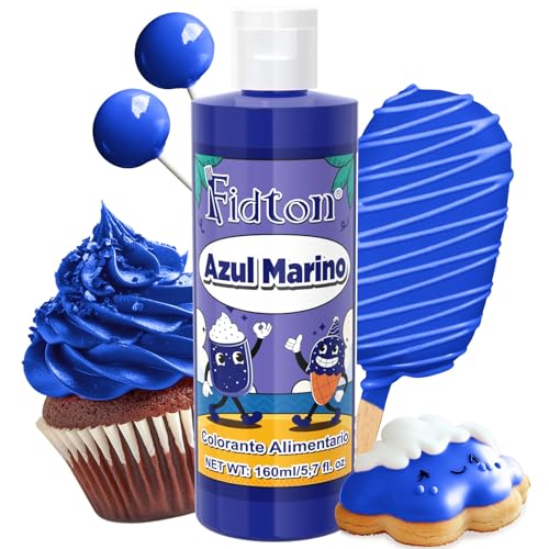 Corante alimentar 160 ml - grande capacidade corantes alimentares substituição altamente concentrada para decoração de bolos, cor alimentar para ondant cores, donuts - azul-marinho
