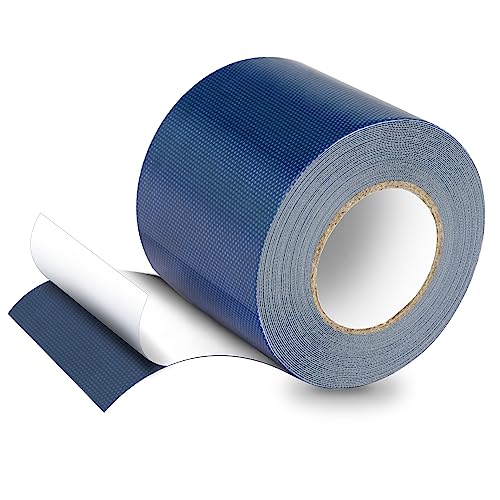 Fita adesiva para reparação de lonas de PVC, 5 m x 8 cm, para lona tecida, capas de camião, estores, tendas de campanha, cor azul