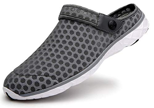 Tamancos para homens mulheres unissexo sapatilhas de praia sandálias piscina verão sapatos de jardim respiráveis malha casual chinelos