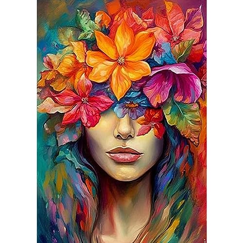 Pintura por números para adultos, DIY pintura por números, kit de pintura a óleo de tela com pincéis sem moldura 40 x 50 cm