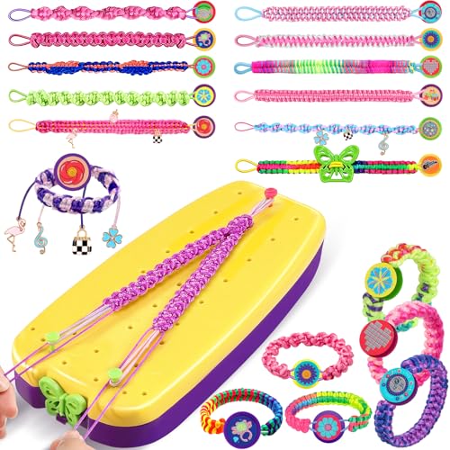 Ophy Kit para fazer pulseiras meninas, fazer pulseira de amizade kit fazer pulseiras menina presentes para meninos de 5 6 7 8 9 10 11 12 anos kit para artesanato DIY presentes de aniversário