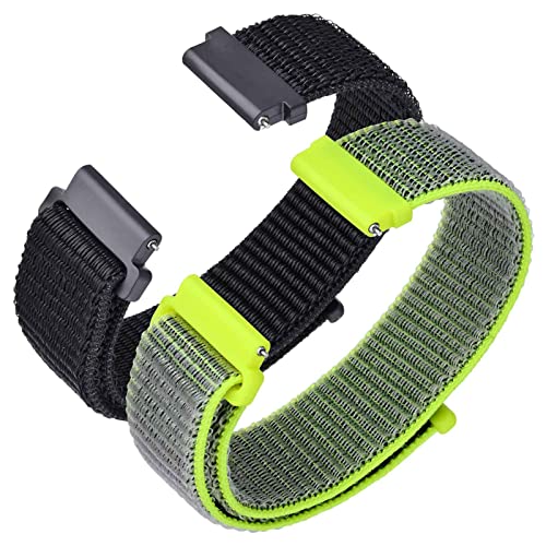 ANNEFIT 2 peças correias de nylon para relógio, 16 mm 18 mm 19 mm 20 mm 22 mm, bandas desportivas ajustáveis e respiráveis para homem mulher