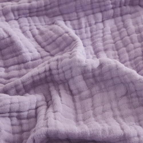 EMME Cobertor 100% algodão musselina manta adulto 127 x 152 cm, manta de sofá, manta grande respirável macia para todas as estações, manta de sofá pré-lavada, colcha de algodão, cor
