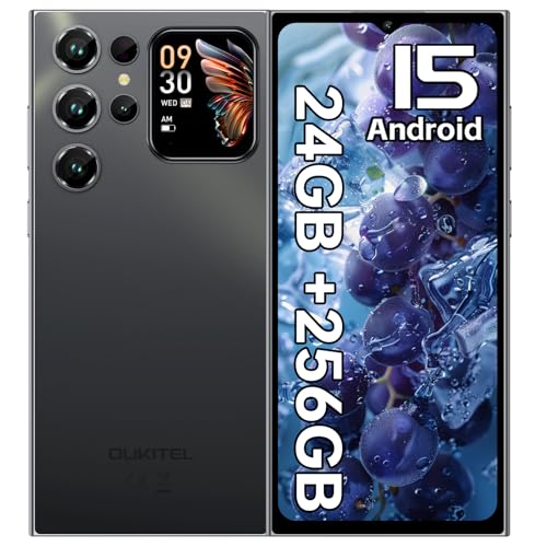 OUKITEL C62PRO Telemóvel 24 GB (8+16) 256 GB/1TB, 6,88" HD + 90 Hz telemóveis livres Android 15, 5150 mAh bateria Smartphone, câmara 13 MP móvel, 4G dual SIM/GPS/NFC. / Impressão de finger. /Face ID