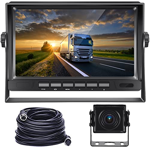 Câmara de marcha traseira e 7 polegadas LCD monitor IP69 impermeável visão noturna câmaras de visão traseira reversa para camiões, reboques, autocarros, RV, Caravanas, Vanas, 12 V - 24 V
