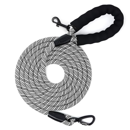 Trela de treino para cães, 1,2 m e 1,5 m, 2 m, 3 m, 5 m, 10 m, 20 m, 30 m, trela longa com pega acolchoada para cães pequenos, médios e grandes