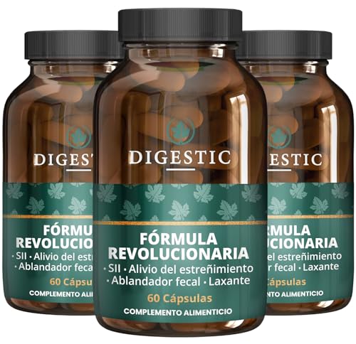 Digestic - Laxante para aliviar a constipação - Amaciador de fezes - ingredientes 100% naturais - 180 cápsulas - nova fórmula inovadora limpeza desetox do cólon - obstipação crônica