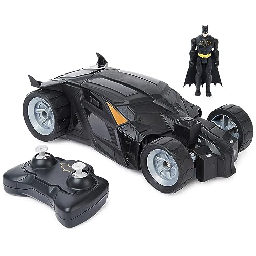 DC Comics, Batman Batmobile - Carro de controlo remoto, fácil de conduzir, compatível com figuras de batman, brinquedos para meninos e meninas de 4 anos a partir de
