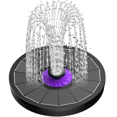 SZMP 2024 Nova fonte solar para lagoa, 3,5 W bomba de água solar, fonte solar com 8 bicos e 4 fixadores, para lago de jardim fonte, casa de banho para pássaros, piscina, circulação de água