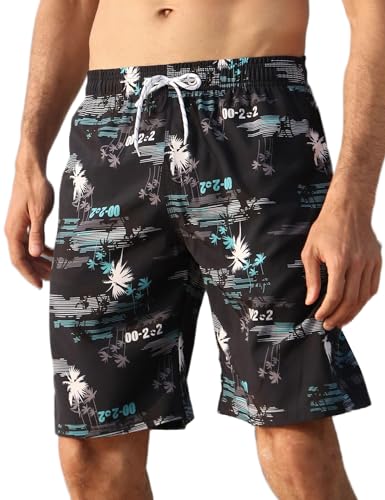APTRO Calções de banho para homem curto roupa para homem secagem rápida natação surf com forro havaiano férias tamanhos grandes