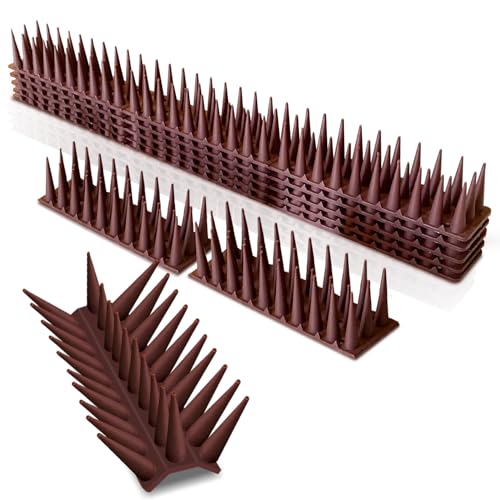 Espetos anti-pombos 2,58 metros espetos para pombas, anti-pombos de plástico, 6 peças, espanta pássaros varanda para varanda, cercas, jardim, corrimão de varanda, teto