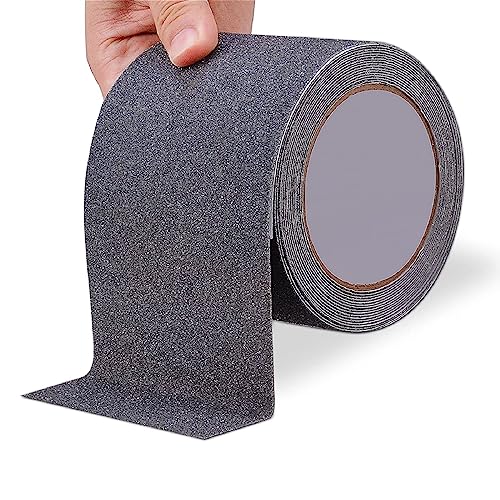 OQingluan Fita antiderrapante escadas, 10 cm * 10 m, fita antiderrapante de alta tração, fita antiderrapante segurança autocolante encostados, impermeável, adequado para uso interior e exterior,