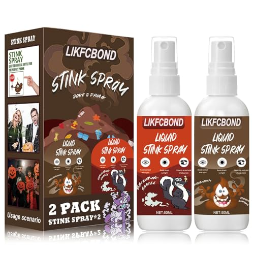 LIKFCBOND Spray extra forte para os pés, spray líquido para pedos, spray de líquido de cheiro de piada, spray de cheiro de festa de super brincadeira para adultos, 2 peças - 50 ml
