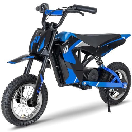 EVERCROSS EV12M Motocicleta elétrica para crianças, motocicleta elétrica com motor de 300 W, modos de velocidade de 8/12/25 KMH, 15 km de comprimento alcance, pneu de 12", Moto Cross para crianças de