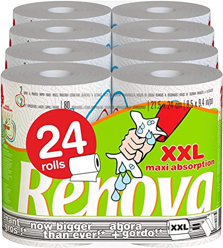 Renova Rolo de cozinha duplo decorado - 12 embalagens de 2 rolos - total 24 rolos