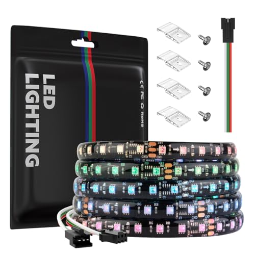 Tira LED RGB WS2811 IC 5M 108LEDs/m fita luminosa de alta densidade DC24V largura 8 mm faixa luminosa regulável a cor de sonho IP65 impermeável para projetos de bricolage de interiores