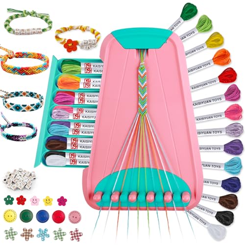 TingingYuli Artes e artesanato para crianças dos 8 aos 12 anos, kit de fabricação de pulseiras da amizade para meninas, kit de fabricação de jóias, presentes para crianças dos 6 aos 12 anos