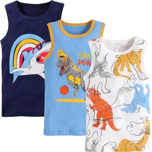 Adorel T-shirts interiores de algodão para crianças pacote de 3