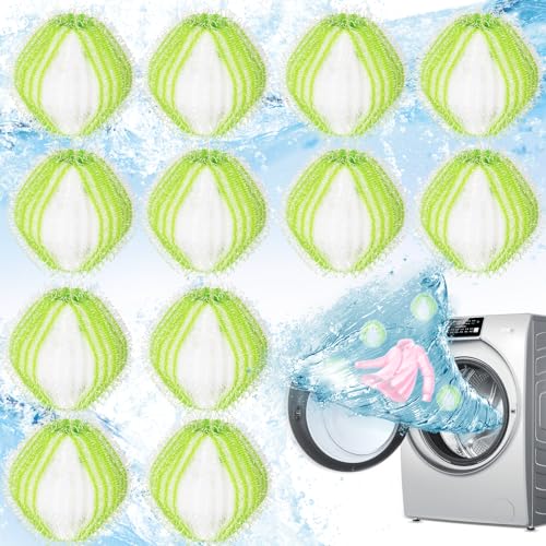 Carehabi Bolas pega pelos máquina de lavar, 12 peças pega pelos máquina de lavar animais de estimação, reutilizável remove pelos animal de estimação recolhe peluitos máquina de lavar bola de lavagem
