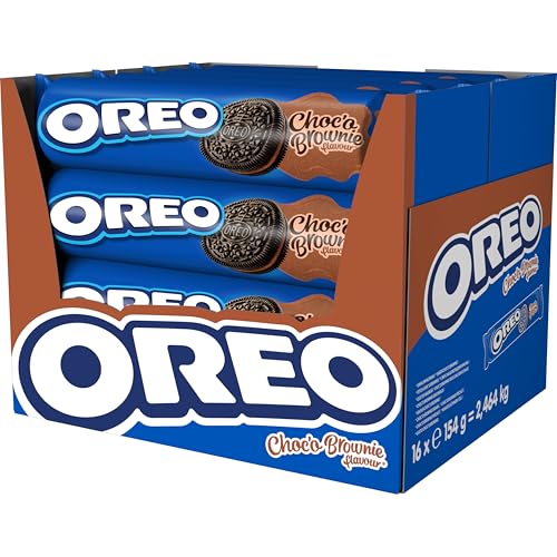 Oreo Choco Brownie bolachas de cacau recheadas com creme de chocolate sabor Brownie 154 g - pacote de 16