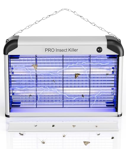 Spectracide Candeeiro de insetos elétrico, UV lâmpada mata mosquitos interior 20 W, 2400 V lâmpada UV mata moscas eficaz cozinha sala restaurante finas adegas hospitais