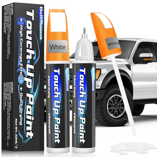 Bellifluous Reparador de riscos de carro, 2 pacotes pintura para carro, 2 em 1 carro Scratch Repair, corretor de riscos carro de secagem rápida para cobrir e reparar raios de carro (branco)