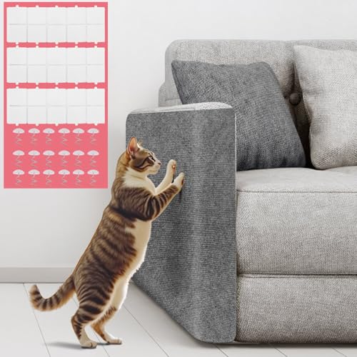 Protetor sofá gatos riscos autocolante - alophoty 300 x 40 cm raspador para gatos sofá, tecido arranhador de gatos, durável, amigável com gatos, fácil de instalar para donos de gatos