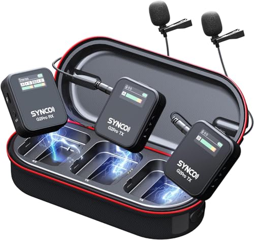 SYNCO Microfone sem fios Lavalier, G2 (A2) Pro Micro gravata 2,4 Ghz 200 m transmissão compatível para câmara DSLR câmaras de vídeo móveis e tablets, gravata-microfone-Slapa-sem fios sistema