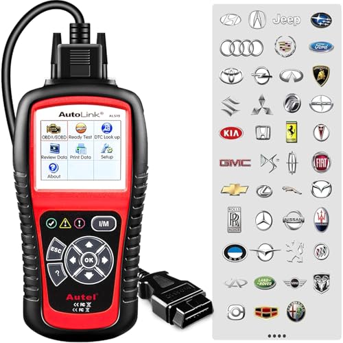 Autel Autolink AL519 OBD2 diagnósticos carro OBD2 scanner leitor de código de erro do motor com modelo melhorado 6, versão avançada de AL319