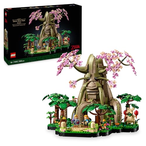 LEGO The Legend of Zelda Grande Árvore Deku "2 em 1", kit de casacos para adultos com Zelda e 3 minifiguras de Link, presente para fãs de videojogos Ocarina of Time e Breath of The Wild 77092