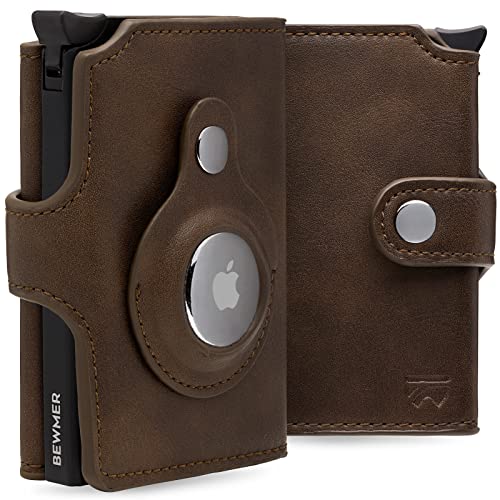 BEWMER Carteira porta-cartões 2 para homem e mulher com porta-moedas | carteira minimalista porta-cartões de crédito (proteção RFID), bilhetes e moedas