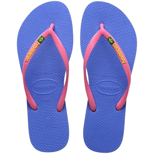 Havaianas - Slim Brasil Logo, Chanclas Cómodas, Duraderas y Ligeras, Homenaje a Brasil, Bandera en Tiras y Suela, Mujer