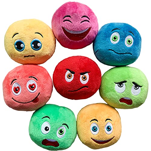 TONGKTAI Brinquedos cães pacote de 8 brinquedos, bolas de pelúcia recheadas suaves criadores interativa de brinquedo para cães mastigáveis para cães pequenos, animal de estimação de tamanho médio