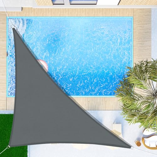 SUNNY GUARD Toldo em forma de vela triangular, impermeável e à prova de vento, proteção UV para pátios, exteriores e jardim