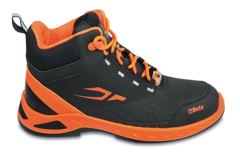 BETA 7276N, Sapatos de alta segurança FitEVOLUTION em microfibra, repelente de silicone, sapatos de trabalho anti-perfuração com suporte de estabilidade no salto, tamanho UE 46, 650 g