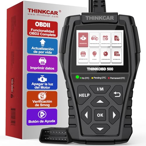 OBD2 Diagnóstico, ThinkOBD 500 Diagnóstico do carro multimarca, ferramenta de diagnóstico do sistema do motor, diagnóstico do carro para protocolos OBDII/EOBD, verificação de smog/teste EVAP/desligue