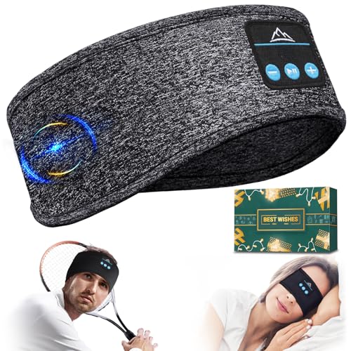 Auriculares para dormir presentes originais para homem mulher: Amigo invisível presentes anti-face para dormir auriculares para dormir com altifalantes estéreo ultrafinos, orelhas anti-ruído para