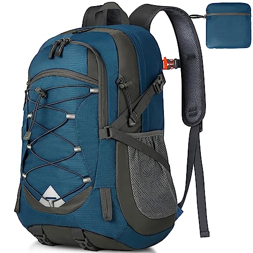 IGOLUMON Mochila de caminhada de 40 l mochila dobrável ultraleve mochila de viagem mochilas de marcha para homem mulher para acampar viagens excursões acampadas montanha ao ar livre, preta