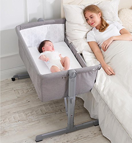 Minicuna Coleto Ibaby 2020 Berço regulável, colchão incluído, cor: cinzento