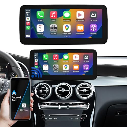 Road Top 12,3 polegadas ecrã tátil sem fios para carro CarPlay Android Auto para Mercedes Benz classe A/C/V GLA CLA W176 C117 X117 X156 W447 ano 2015-2018 com NTG 5.0