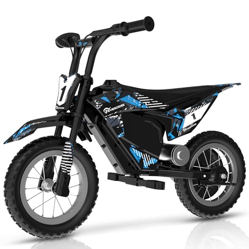EVERCROSS EV13M Moto elétrica infantil com pneus de 12 polegadas de largura, modos de velocidade 8/16 KM/H e automonomia de 12 KM, sistema de travões de disco, para crianças dos 3 aos 12 anos de idade