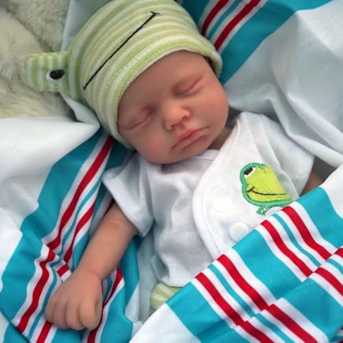 MYREBABY Bonecas de bebé repleto realistas de 12 polegadas, bebé recém-nascido realista, bonecas de bebé recém-nascido da vida real com conjunto de roupas e acessórios de alimentação