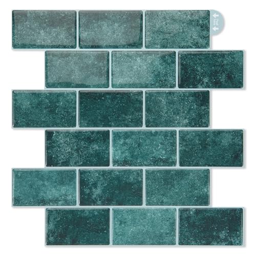 Art3d Graz Design - adesivo decorativo para azulejos, design de quadros, cor verde marinho