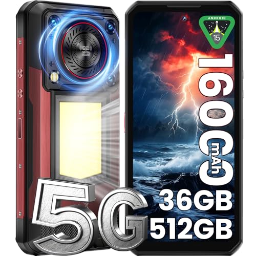 OUKITEL WP56 Mobile resistente telemóvel inquebrável 5G telemóvel rugerizado 36 GB 512 GB/TF 2 TB 6,8" FHD+ telemóvel inquebrável 16000 mAh Android 15 telemóvel todo-o-terreno 108MP 128dB altifalante